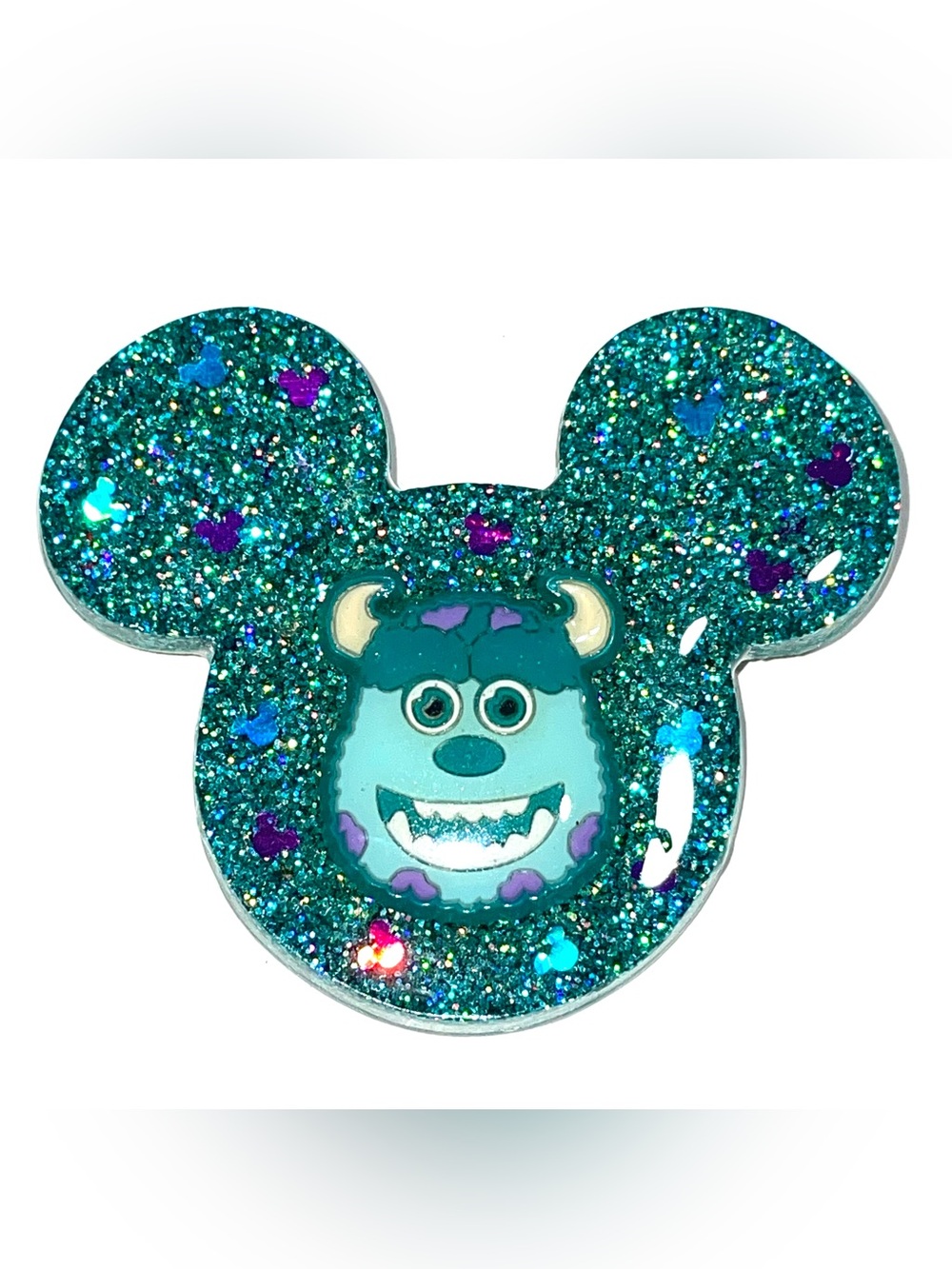 XL Custom Sully Monsters Inc Mouse Glitter Brooch